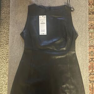 Zara Black Leather Dress